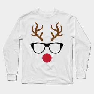 Rudolf Face Long Sleeve T-Shirt